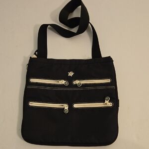 Sherpani Black and Cream Crossbody Bag